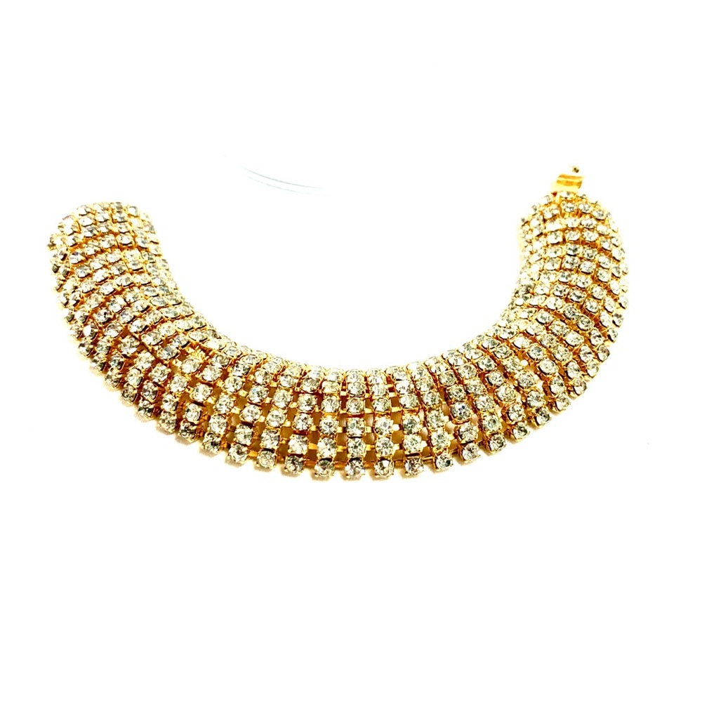 SOLD.  Vintage Siluane Rhinestone Bracelet
